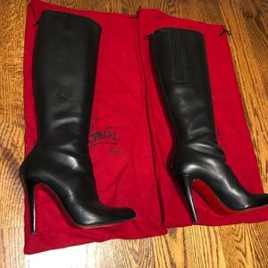 Christian Louboutin Black Calf Boots - size 38.5 (8.5)